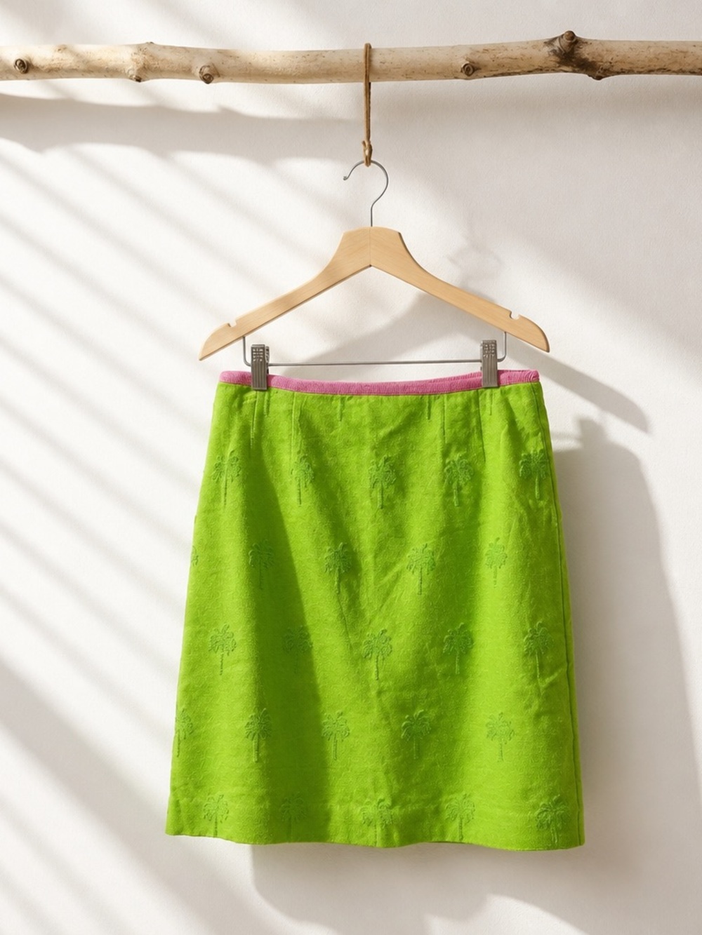 Vintage Lilly Pulitzer Embroidered Palm Print Skirt